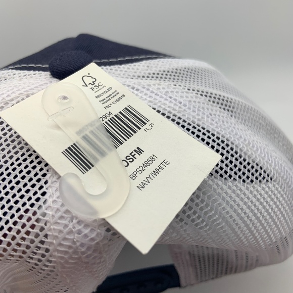 Bass Pro Shop American Flag Fishing Meshback Snapback in Navy/White - Picture 5 of 15